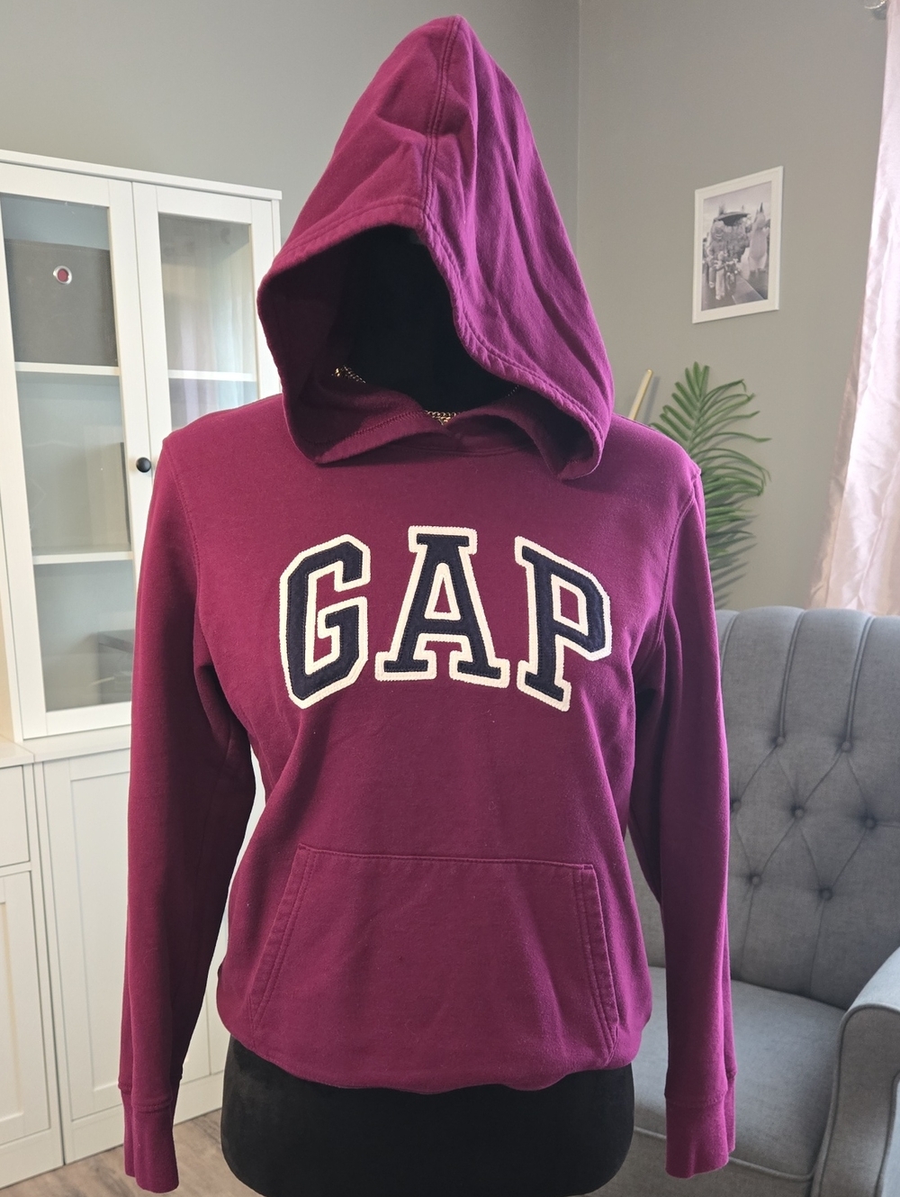 GAP Pullover Hoodie in Berry Plum